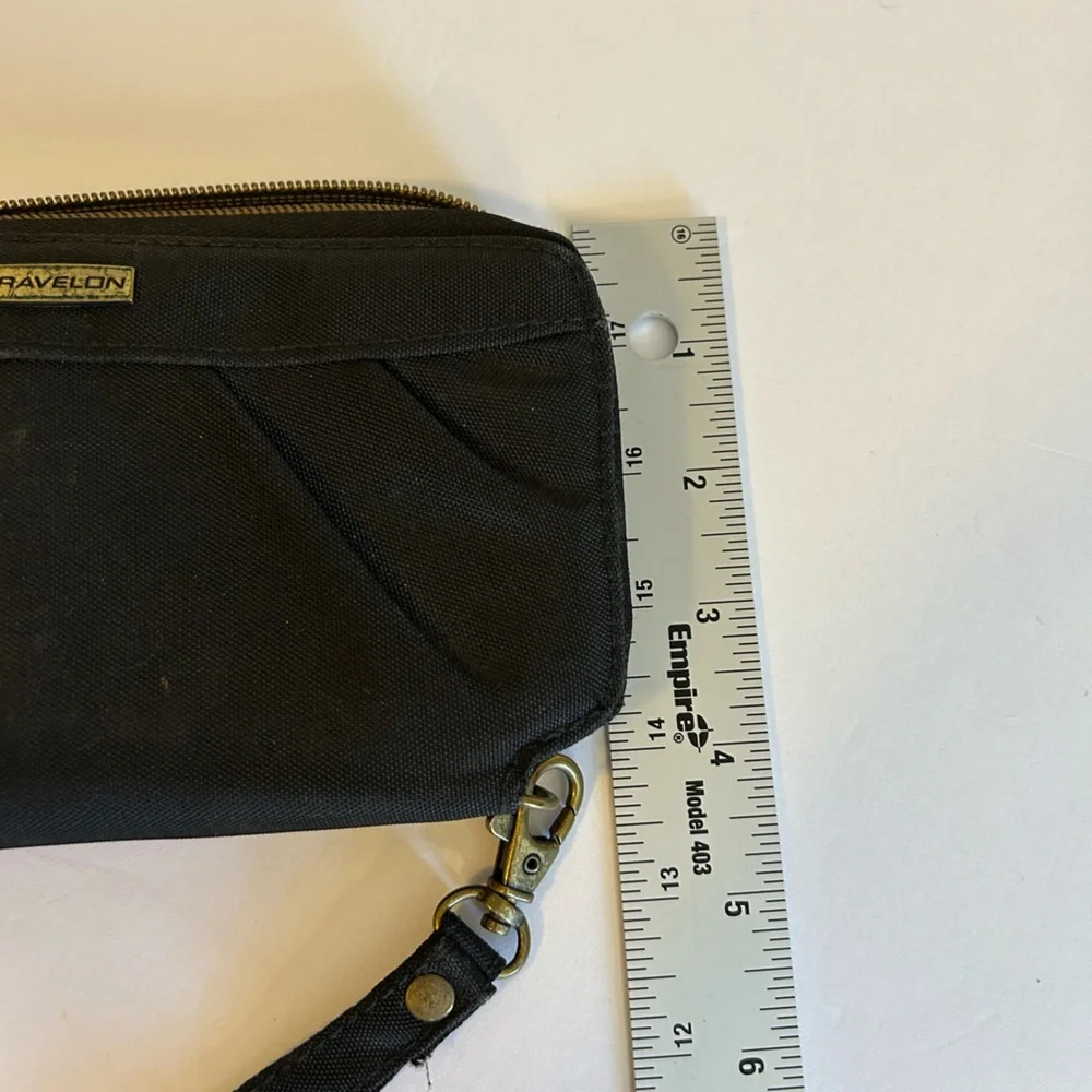 Travelon Black Wrist Pouch with RFID